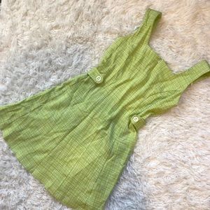 lime green and white plaid dress